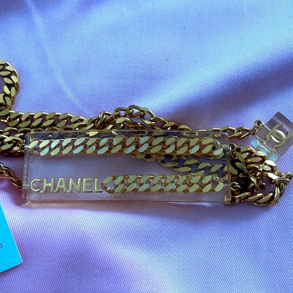 CHANEL Spring 1997 RTW PARIS CC Lucite Charm Chain Women’s Belt